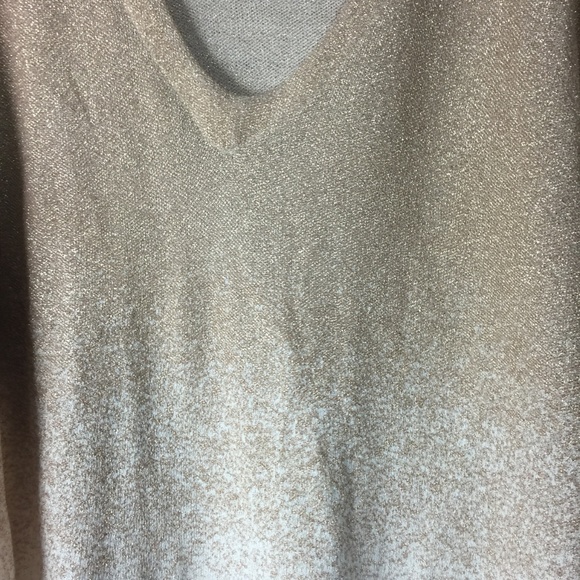 NY Collection Gold Metallic Ombre Sweater - Picture 4 of 7